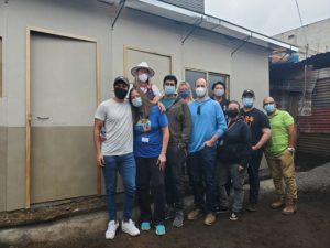 Group of people with masks on